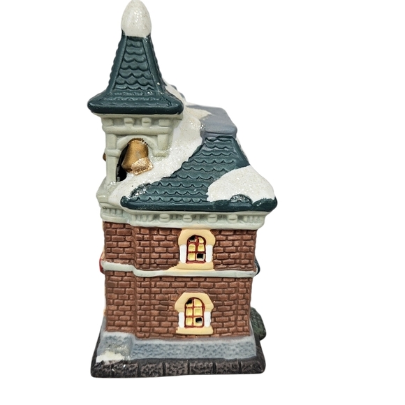 Vintage Cobblestone Corners 2001 Schoolhouse Porcelain Christmas Village B87 - Picture 3 of 8